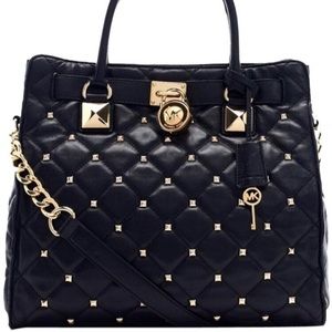 Michael Kors Hamilton Studded Black Bag